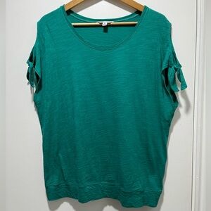 Cabi Women’s Top Tie Sleeves Medium EUC Casual Spring Summer Blouse